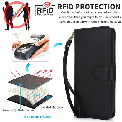 For Motorola Moto G Stylus 2025 / Edge 60 Stylus Multi-Card Wallet RFID Leather Phone Case(Black)