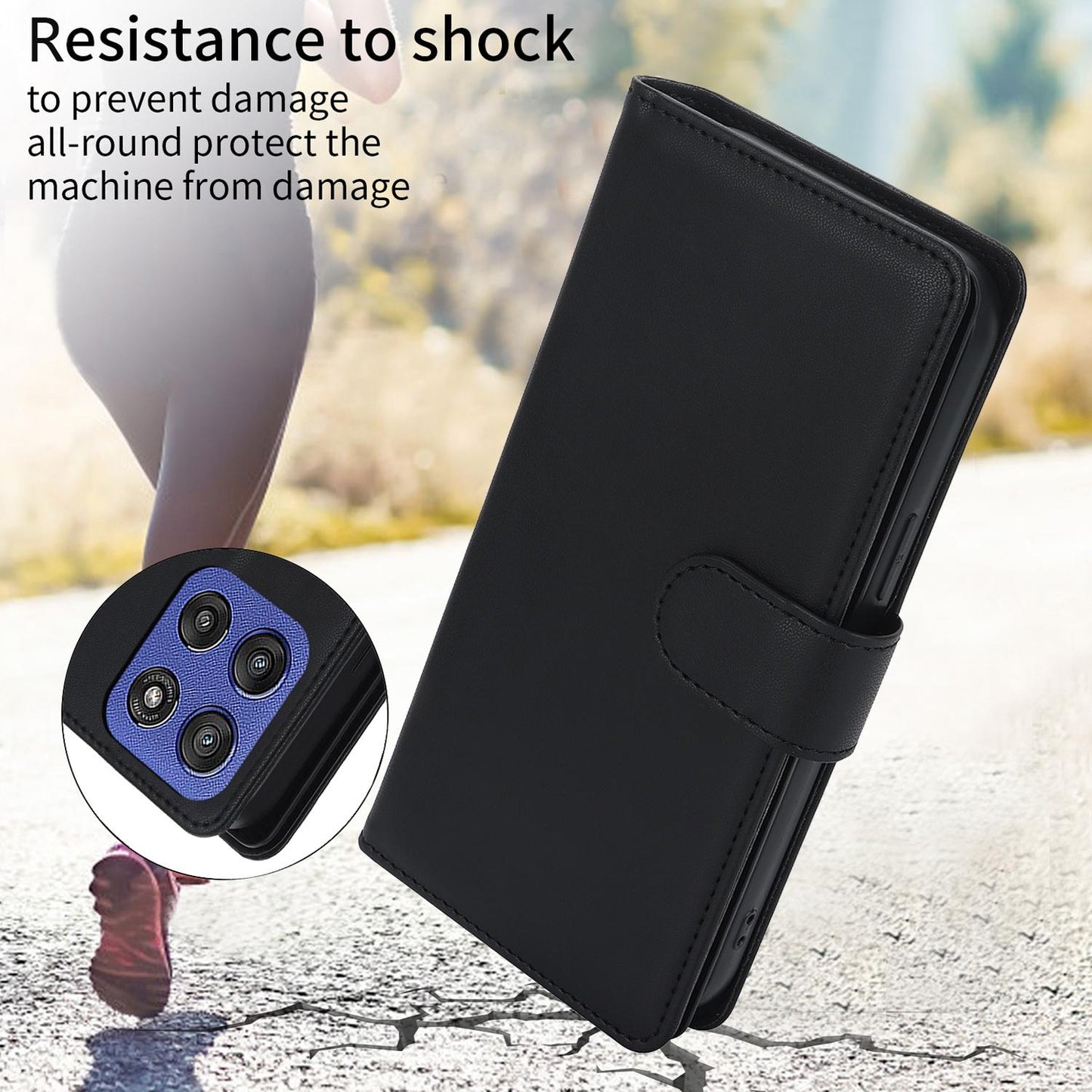 For Motorola Moto G Stylus 2025 / Edge 60 Stylus Multi-Card Wallet RFID Leather Phone Case(Black)