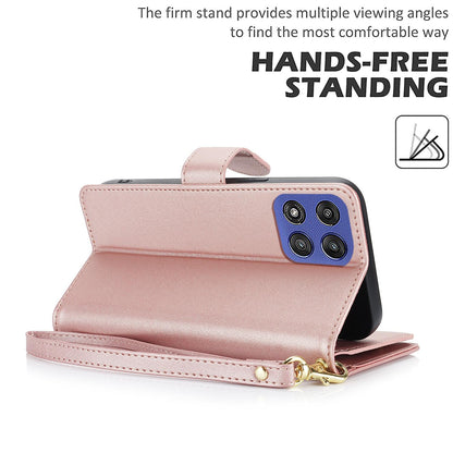 For Motorola Moto G Stylus 2025 / Edge 60 Stylus Multi-Card Wallet RFID Leather Phone Case(Rose Gold)