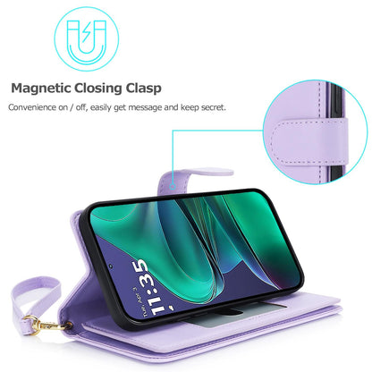 For Motorola Moto G Stylus 2025 / Edge 60 Stylus Multi-Card Wallet RFID Leather Phone Case(Light Purple)