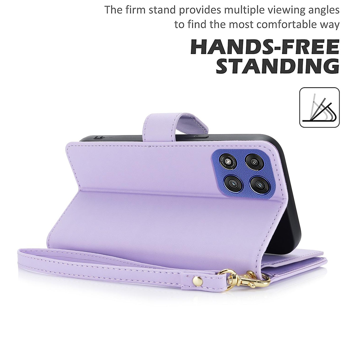 For Motorola Moto G Stylus 2025 / Edge 60 Stylus Multi-Card Wallet RFID Leather Phone Case(Light Purple)