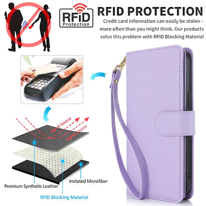 For Motorola Moto G Stylus 2025 / Edge 60 Stylus Multi-Card Wallet RFID Leather Phone Case(Light Purple)