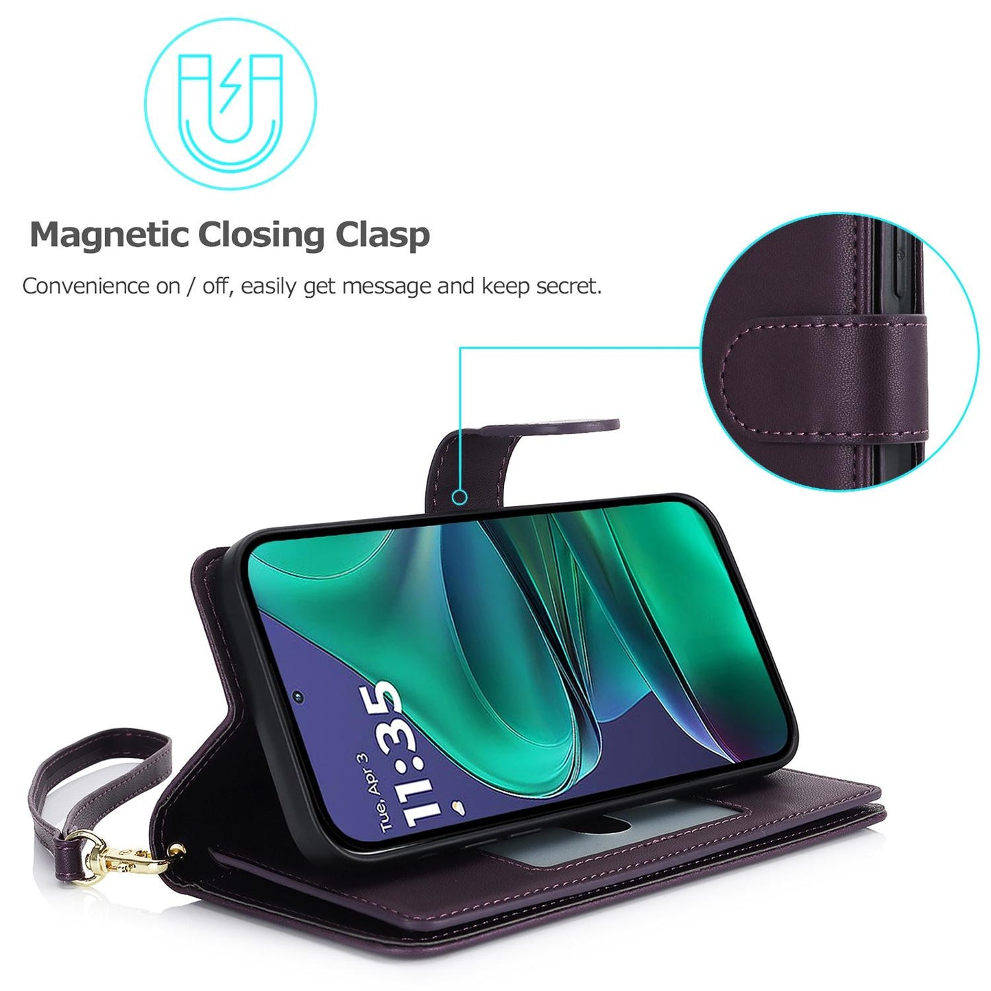 For Motorola Moto G Stylus 2025 / Edge 60 Stylus Multi-Card Wallet RFID Leather Phone Case(Dark Purple)