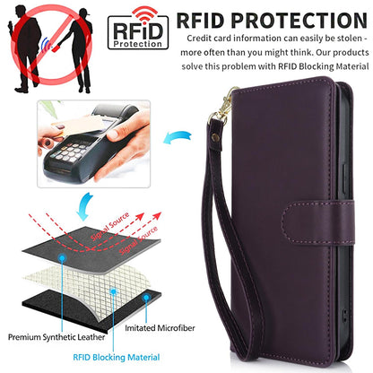 For Motorola Moto G Stylus 2025 / Edge 60 Stylus Multi-Card Wallet RFID Leather Phone Case(Dark Purple)