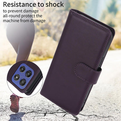 For Motorola Moto G Stylus 2025 / Edge 60 Stylus Multi-Card Wallet RFID Leather Phone Case(Dark Purple)