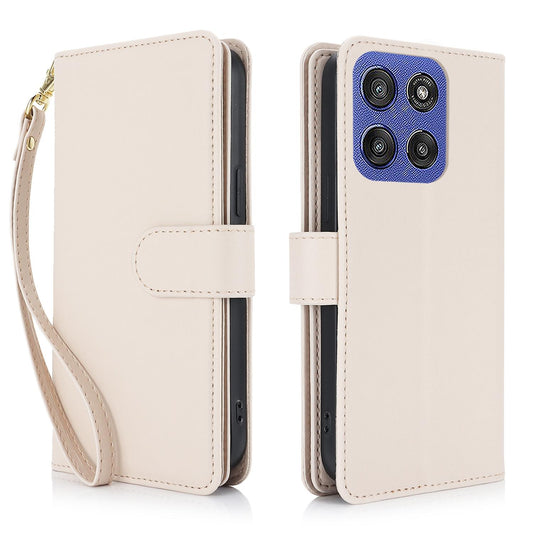 For Motorola Moto G Stylus 2025 / Edge 60 Stylus Multi-Card Wallet RFID Leather Phone Case(Apricot)