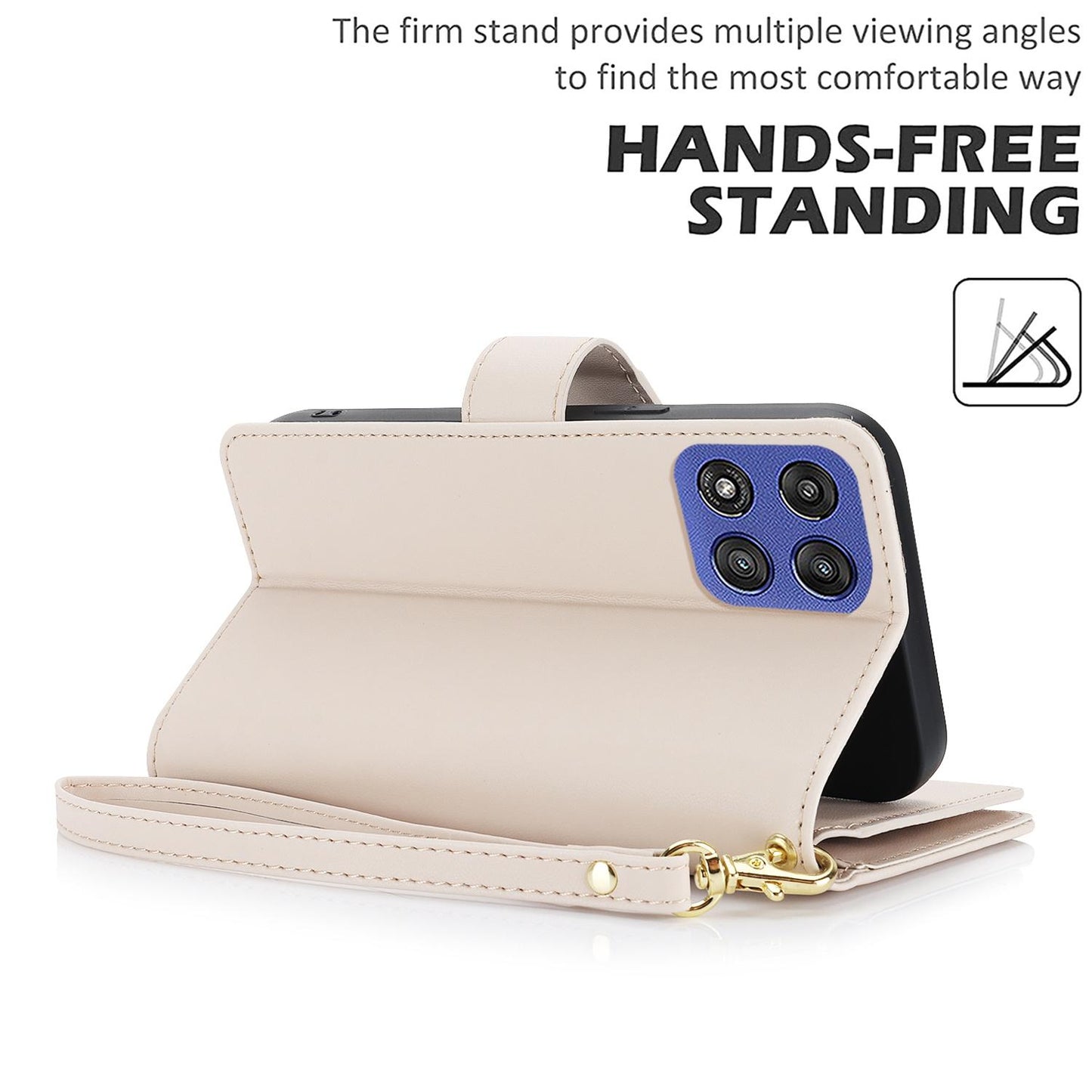 For Motorola Moto G Stylus 2025 / Edge 60 Stylus Multi-Card Wallet RFID Leather Phone Case(Apricot)