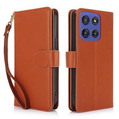 For Motorola Moto G Stylus 2025 / Edge 60 Stylus Multi-Card Wallet RFID Leather Phone Case(Brown)