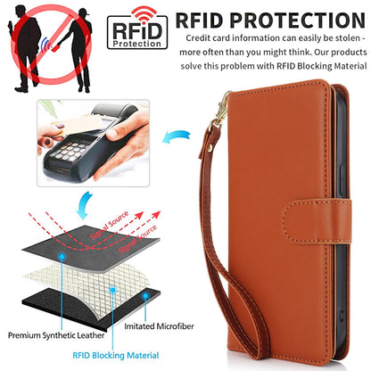 For Motorola Moto G Stylus 2025 / Edge 60 Stylus Multi-Card Wallet RFID Leather Phone Case(Brown)