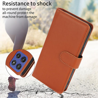 For Motorola Moto G Stylus 2025 / Edge 60 Stylus Multi-Card Wallet RFID Leather Phone Case(Brown)
