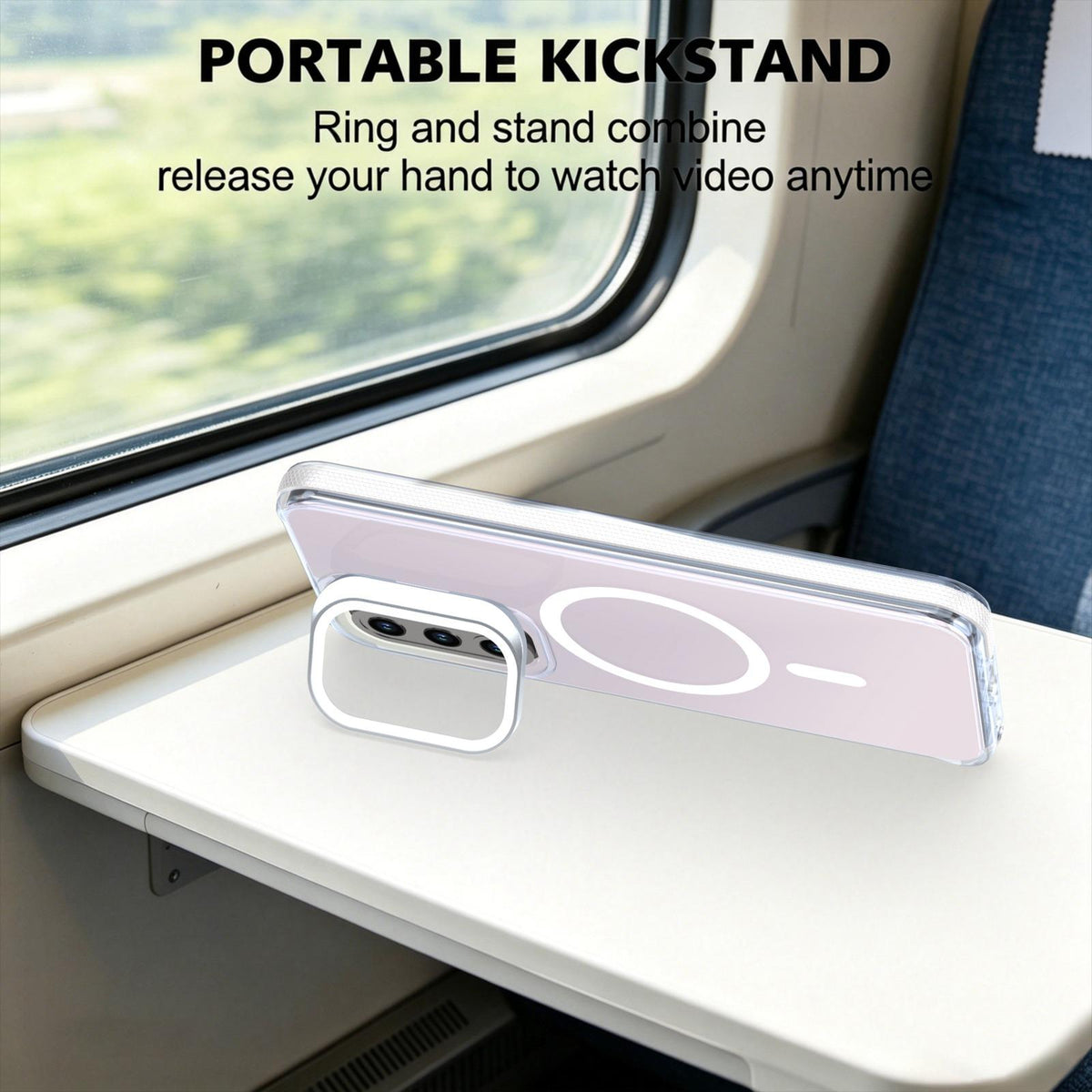 For Galaxy A36 / A56 / A37 5G Chameleon Gen2 Lens Cover Kickstand Magnetic Phone Case - White - EDA010048710A