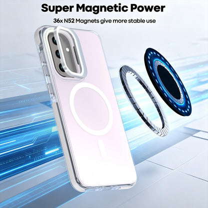 For Galaxy A36 / A56 / A37 5G Chameleon Gen2 Lens Cover Kickstand Magnetic Phone Case - White - EDA010048710A
