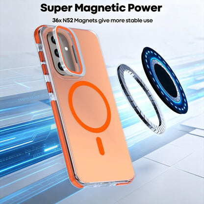 For Galaxy A36 / A56 / A37 5G Chameleon Gen2 Lens Cover Kickstand Magnetic Phone Case - Orange - EDA010048710B