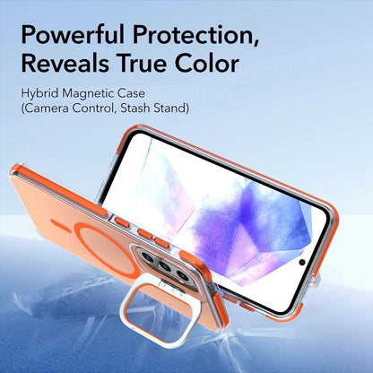 For Galaxy A36 / A56 / A37 5G Chameleon Gen2 Lens Cover Kickstand Magnetic Phone Case - Orange - EDA010048710B
