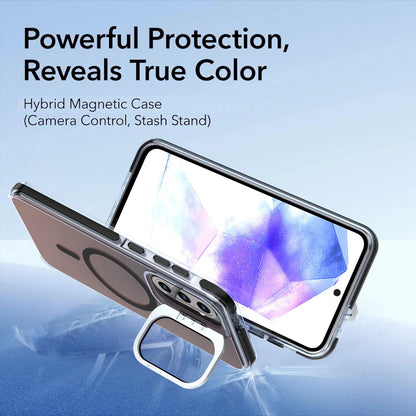 For Galaxy A36 / A56 / A37 5G Chameleon Gen2 Lens Cover Kickstand Magnetic Phone Case - Black - EDA010048710C