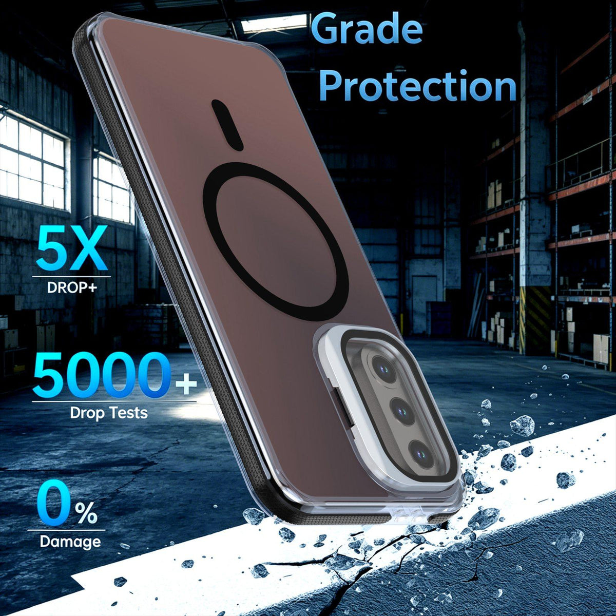 For Galaxy A36 / A56 / A37 5G Chameleon Gen2 Lens Cover Kickstand Magnetic Phone Case - Black - EDA010048710C