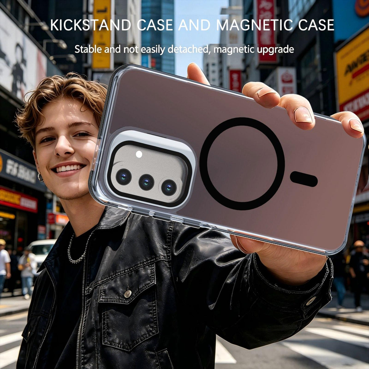 For Galaxy A36 / A56 / A37 5G Chameleon Gen2 Lens Cover Kickstand Magnetic Phone Case - Black - EDA010048710C