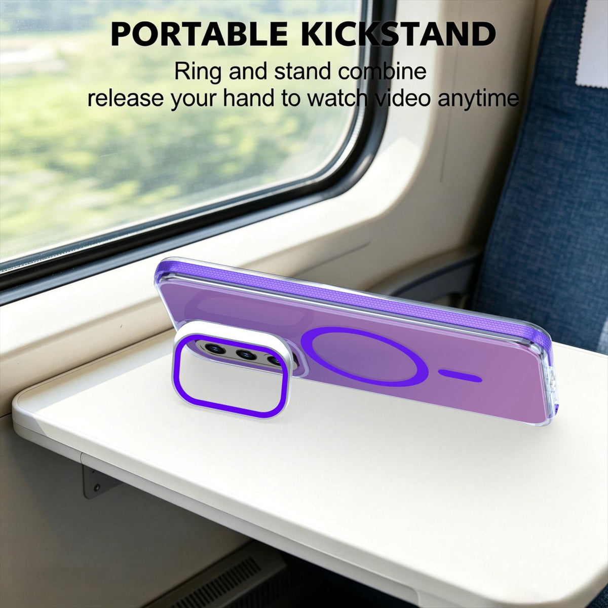 For Galaxy A36 / A56 / A37 5G Chameleon Gen2 Lens Cover Kickstand Magnetic Phone Case - Purple - EDA010048710D