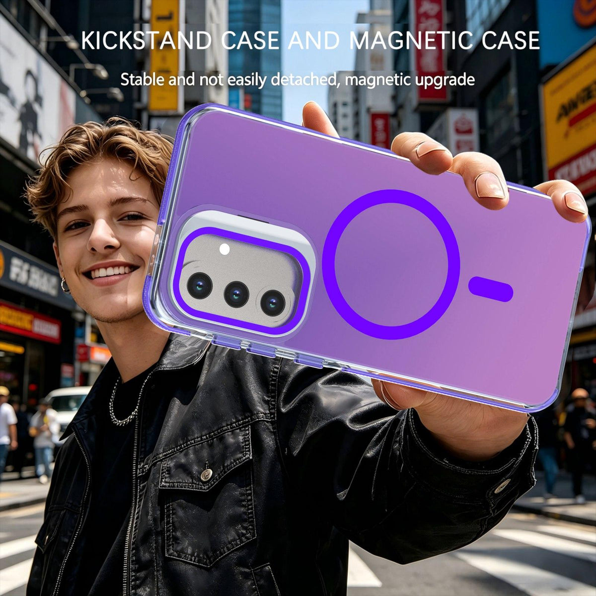 For Galaxy A36 / A56 / A37 5G Chameleon Gen2 Lens Cover Kickstand Magnetic Phone Case - Purple - EDA010048710D