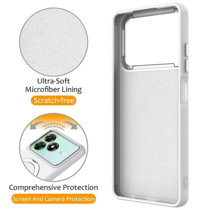 For ZTE Blade A36 / A56 Pro / A76 4G Gen1.5 Pivot Ring Holder TPU Hybrid PC Phone Case - White - EDA010050101A