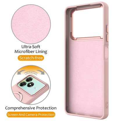 For ZTE Blade A36 / A56 Pro / A76 4G Gen1.5 Pivot Ring Holder TPU Hybrid PC Phone Case - Pink - EDA010050101B