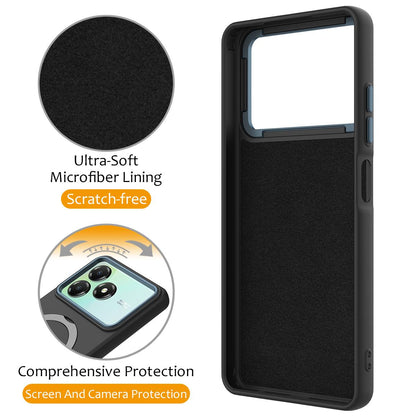 For ZTE Blade A36 / A56 Pro / A76 4G Gen1.5 Pivot Ring Holder TPU Hybrid PC Phone Case - Black - EDA010050101C