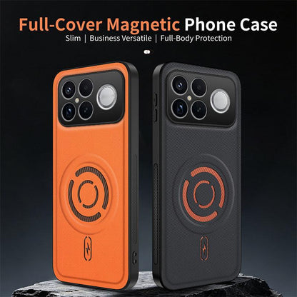 For Xiaomi Poco F8 Ultra/Redmi K90 Pro Max WANLONFENG Tech Fabric Texture Magnetic Phone Case with 2pcs Screen Films(Black)