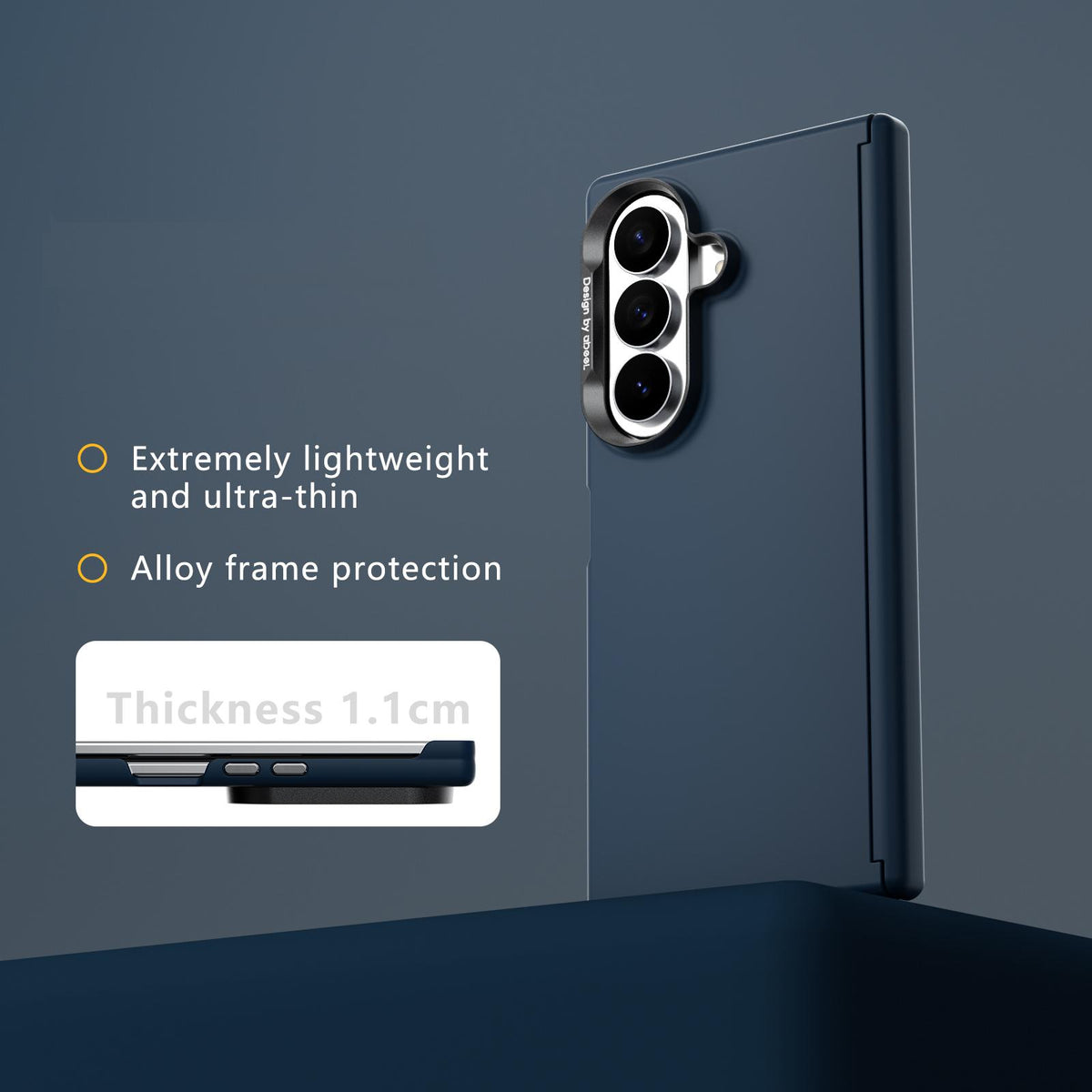 For Galaxy Z Fold8 Ultra 5G ABEEL Lightweight Zero Skin Feel Magnetic PC Phone Case - Blue - EDA010059801C
