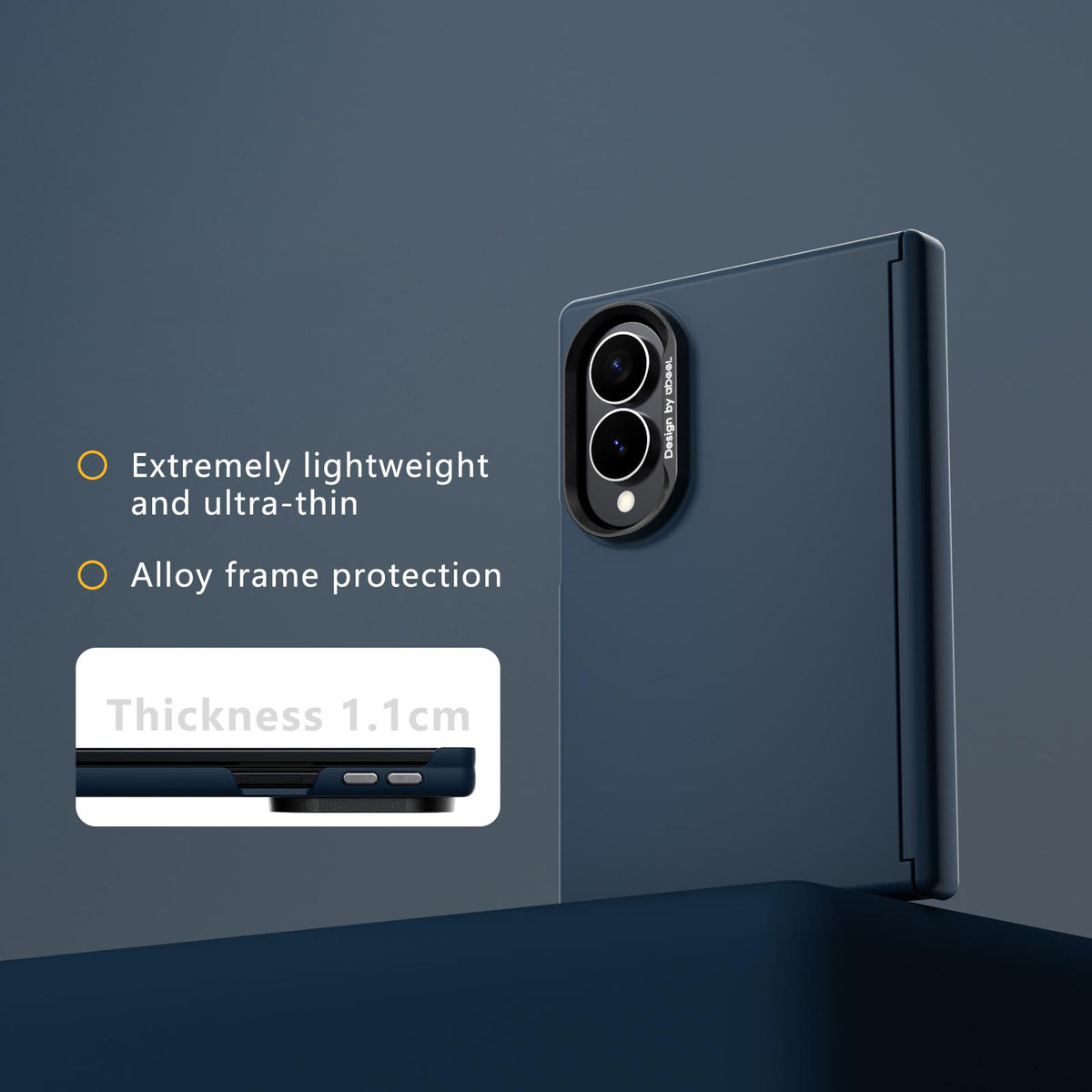 For Galaxy Z Fold8 5G ABEEL Lightweight Zero Skin Feel Magnetic PC Phone Case - Blue - EDA010059802C
