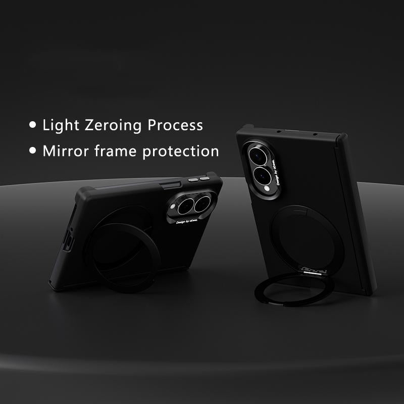 For Galaxy Z Fold8 5G ABEEL Lightweight Zero Skin Feel Magnetic PC Phone Case with Holder - Black - EDA010060401A