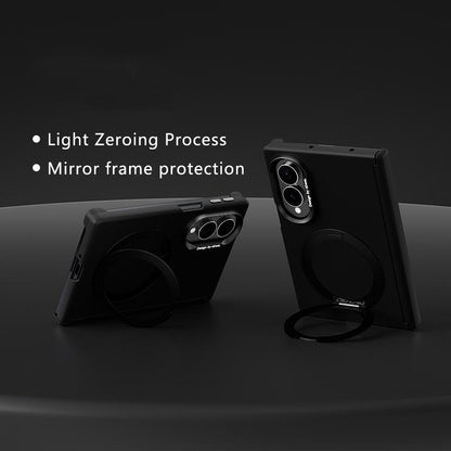 For Galaxy Z Fold8 5G ABEEL Lightweight Zero Skin Feel Magnetic PC Phone Case with Holder - Black - EDA010060401A