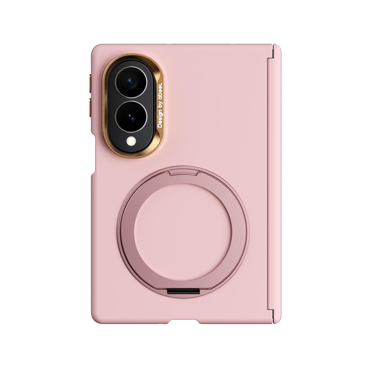 For Galaxy Z Fold8 5G ABEEL Lightweight Zero Skin Feel Magnetic PC Phone Case with Holder - Pink - EDA010060401B