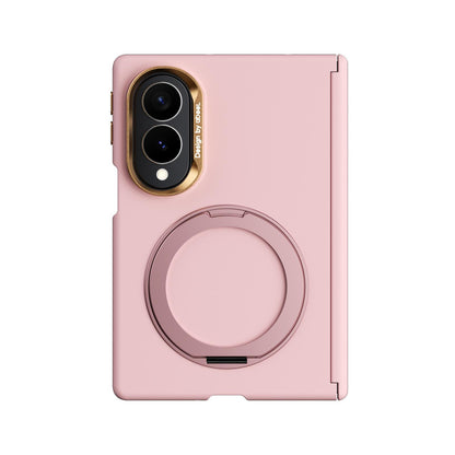 For Galaxy Z Fold8 5G ABEEL Lightweight Zero Skin Feel Magnetic PC Phone Case with Holder - Pink - EDA010060401B