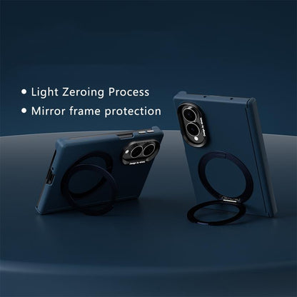 For Galaxy Z Fold8 5G ABEEL Lightweight Zero Skin Feel Magnetic PC Phone Case with Holder - Blue - EDA010060401C