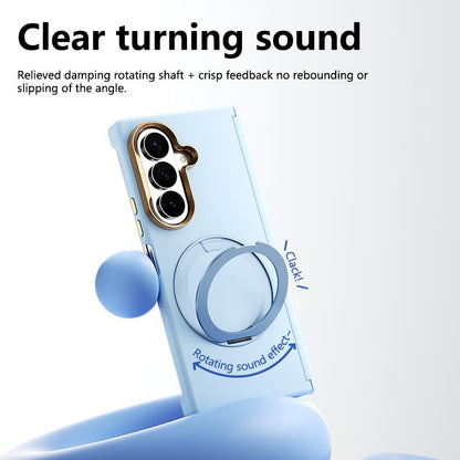 For Galaxy Z Fold8 5G ABEEL Lightweight Zero Skin Feel Magnetic PC Phone Case with Holder - Blue - EDA010060401C