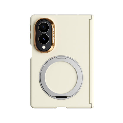 For Galaxy Z Fold8 5G ABEEL Lightweight Zero Skin Feel Magnetic PC Phone Case with Holder - Yellow - EDA010060401D