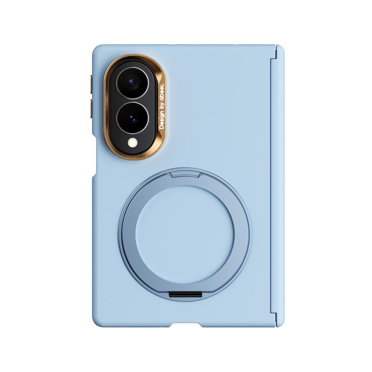 For Galaxy Z Fold8 5G ABEEL Lightweight Zero Skin Feel Magnetic PC Phone Case with Holder - Sky Blue - EDA010060401F