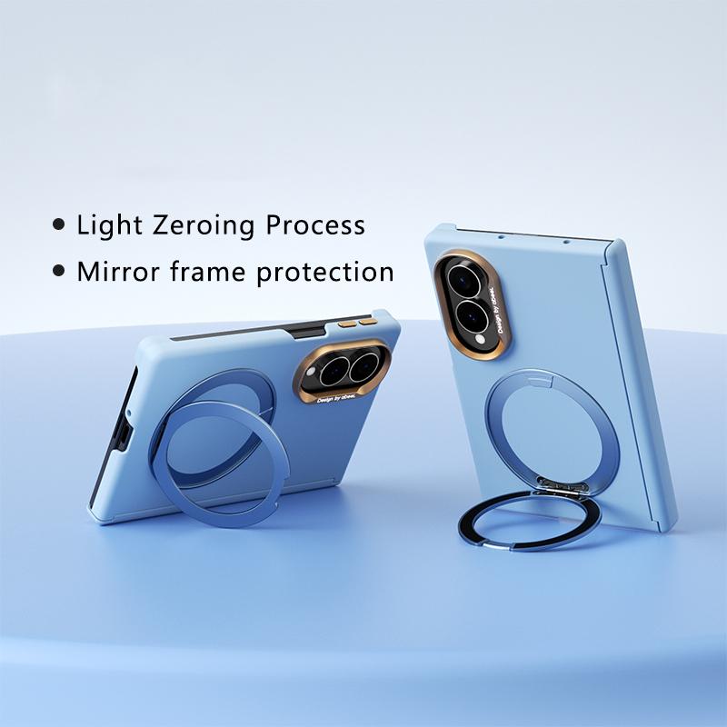 For Galaxy Z Fold8 5G ABEEL Lightweight Zero Skin Feel Magnetic PC Phone Case with Holder - Sky Blue - EDA010060401F