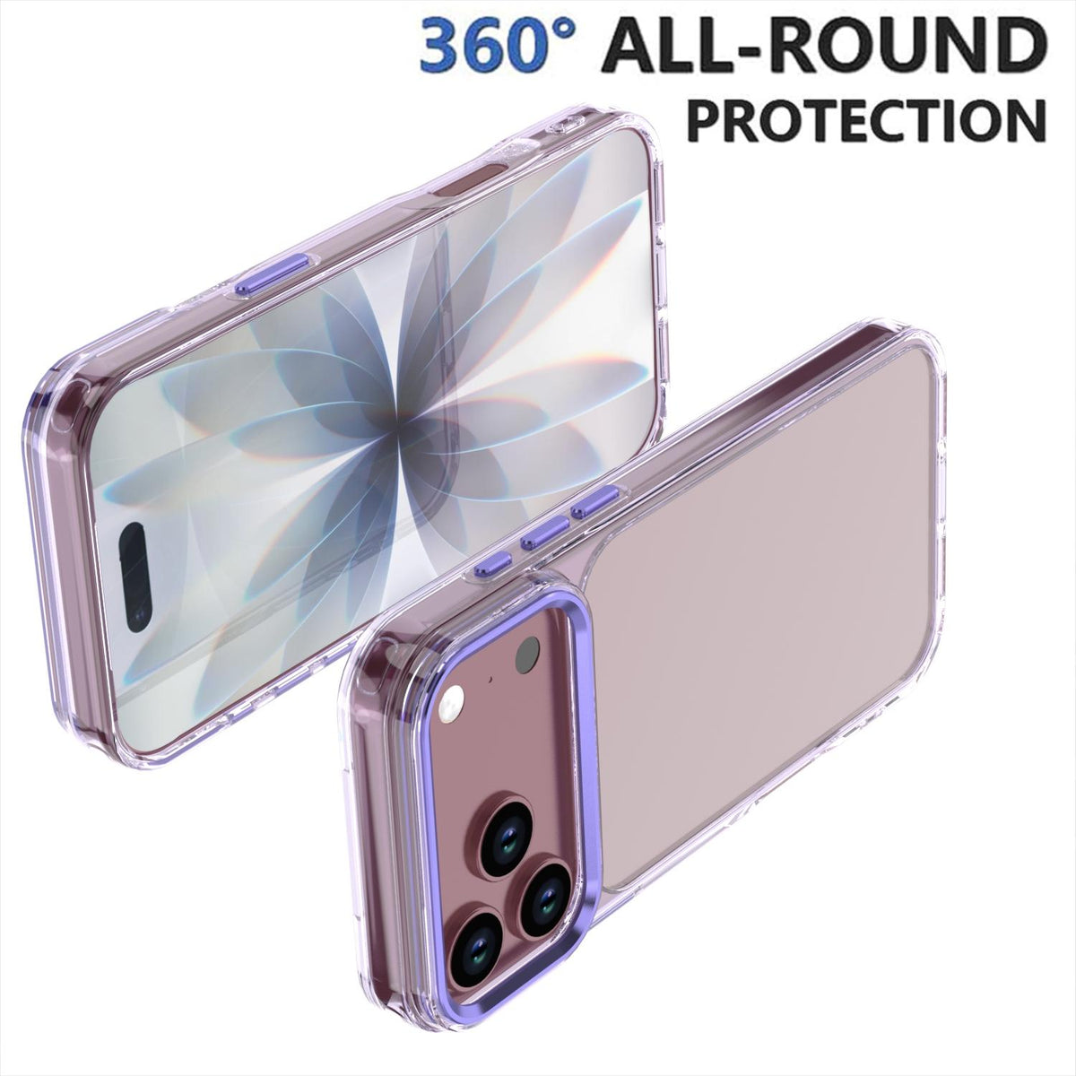 For iPhone 18 Pro Max Shine High Transparency Acrylic Phone Case - Purple - EDA010061701A