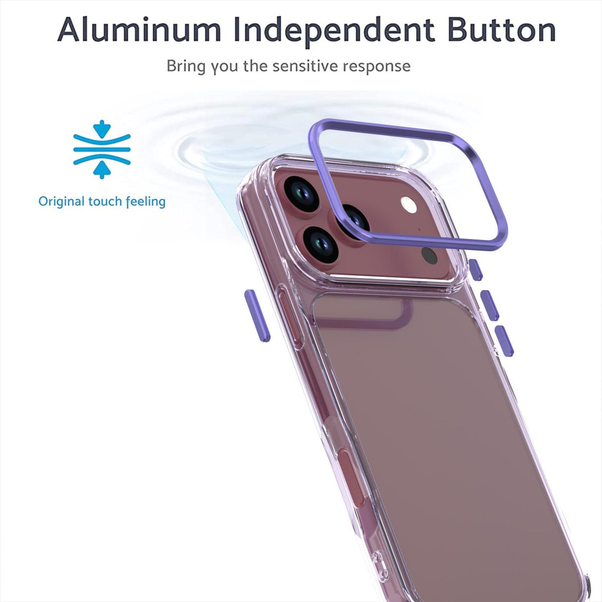 For iPhone 18 Pro Max Shine High Transparency Acrylic Phone Case - Purple - EDA010061701A