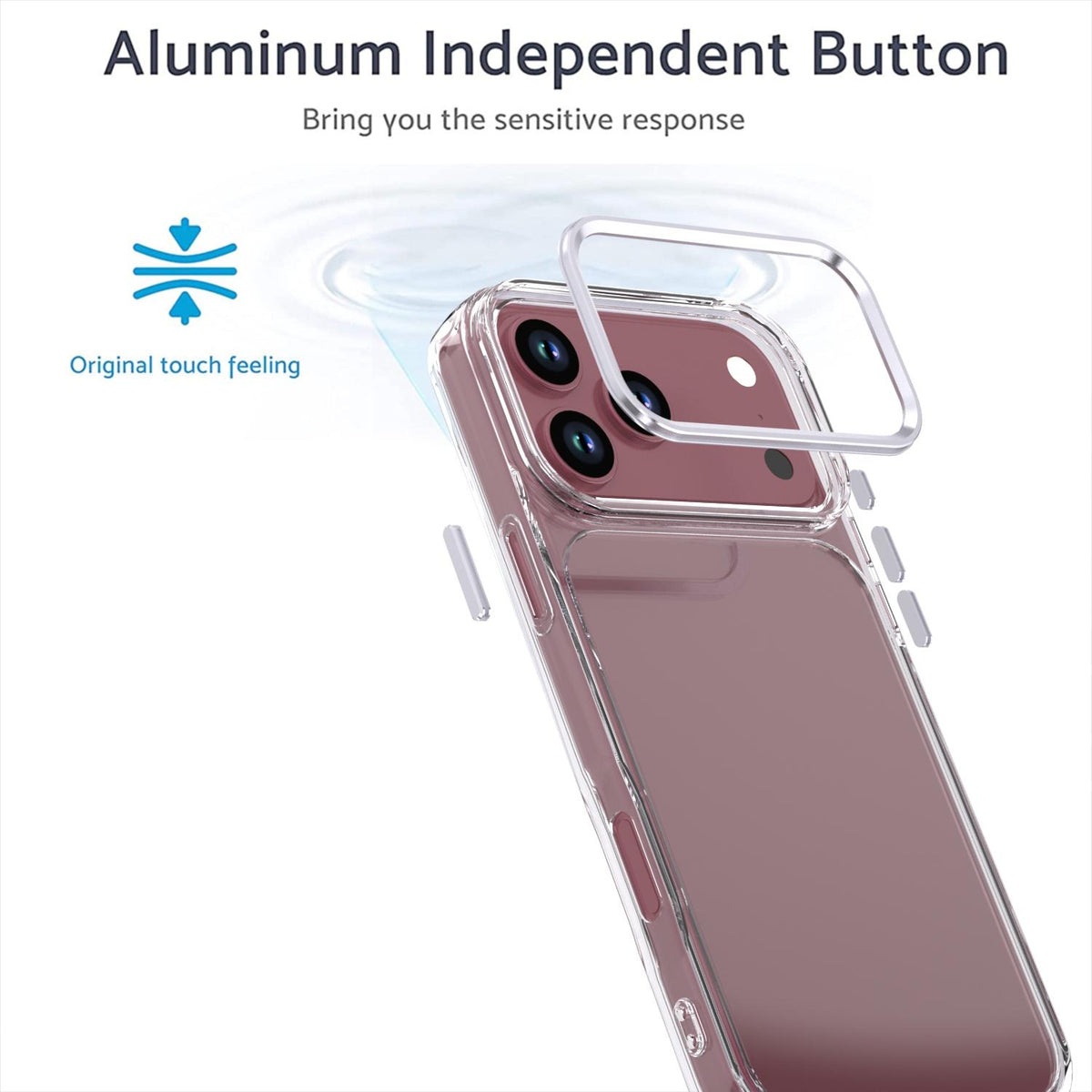 For iPhone 18 Pro Max Shine High Transparency Acrylic Phone Case - White - EDA010061701B