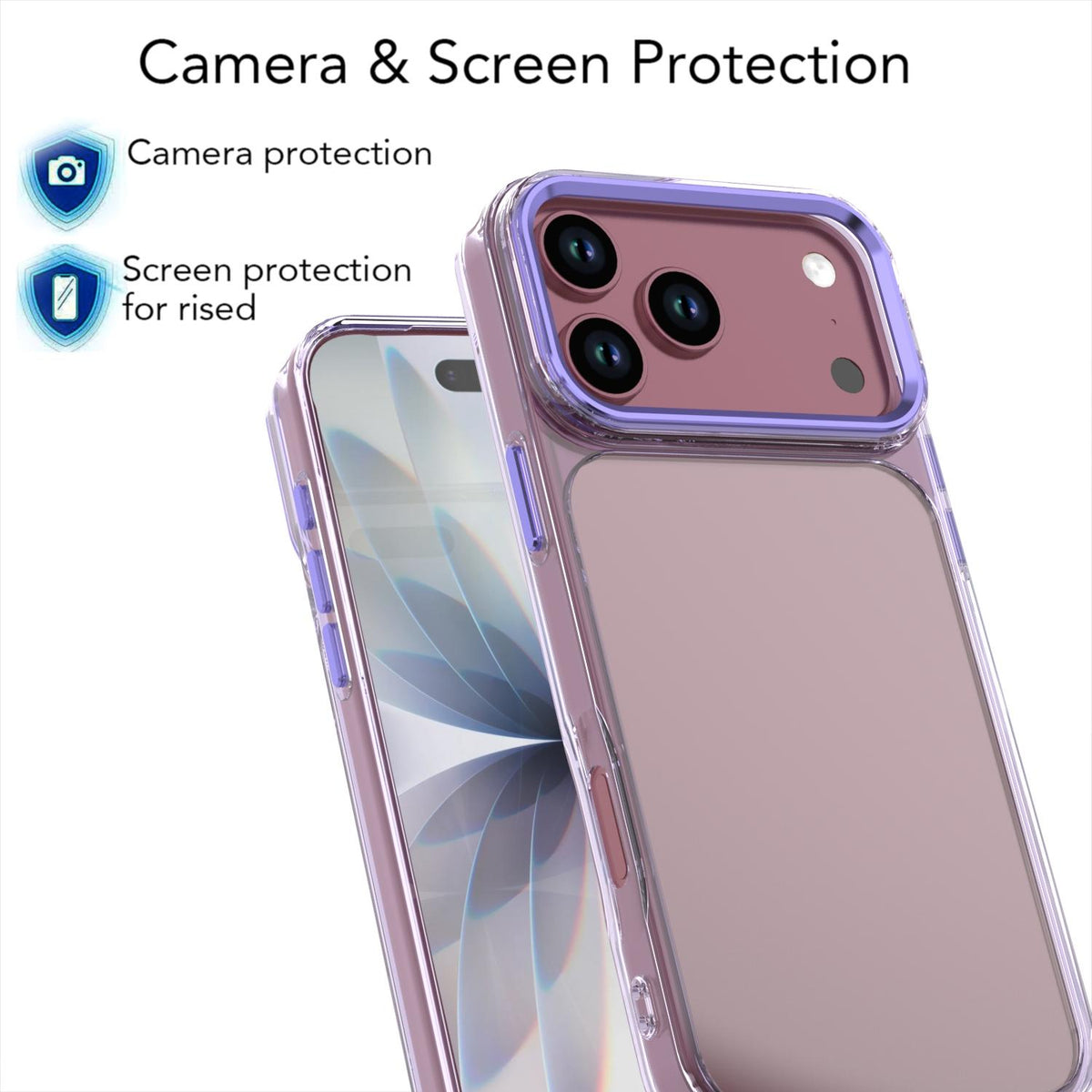 For iPhone 18 Pro Shine High Transparency Acrylic Phone Case - Purple - EDA010061702A