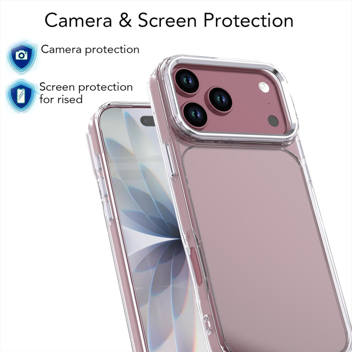 For iPhone 18 Pro Shine High Transparency Acrylic Phone Case - White - EDA010061702B