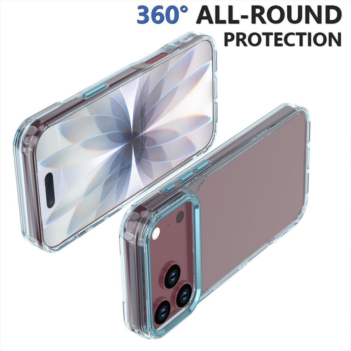 For iPhone 18 Pro Shine High Transparency Acrylic Phone Case - Blue - EDA010061702C
