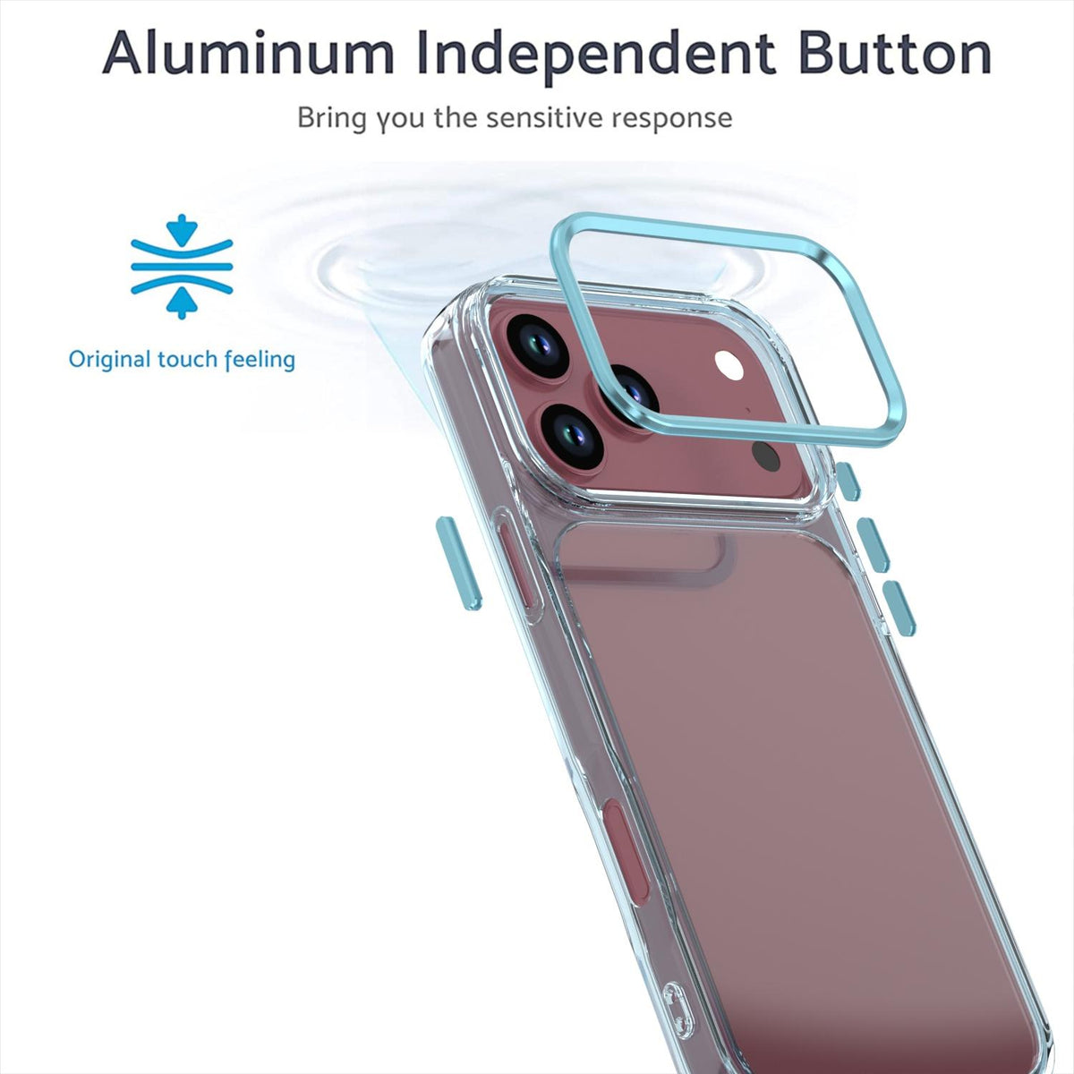 For iPhone 18 Pro Shine High Transparency Acrylic Phone Case - Blue - EDA010061702C