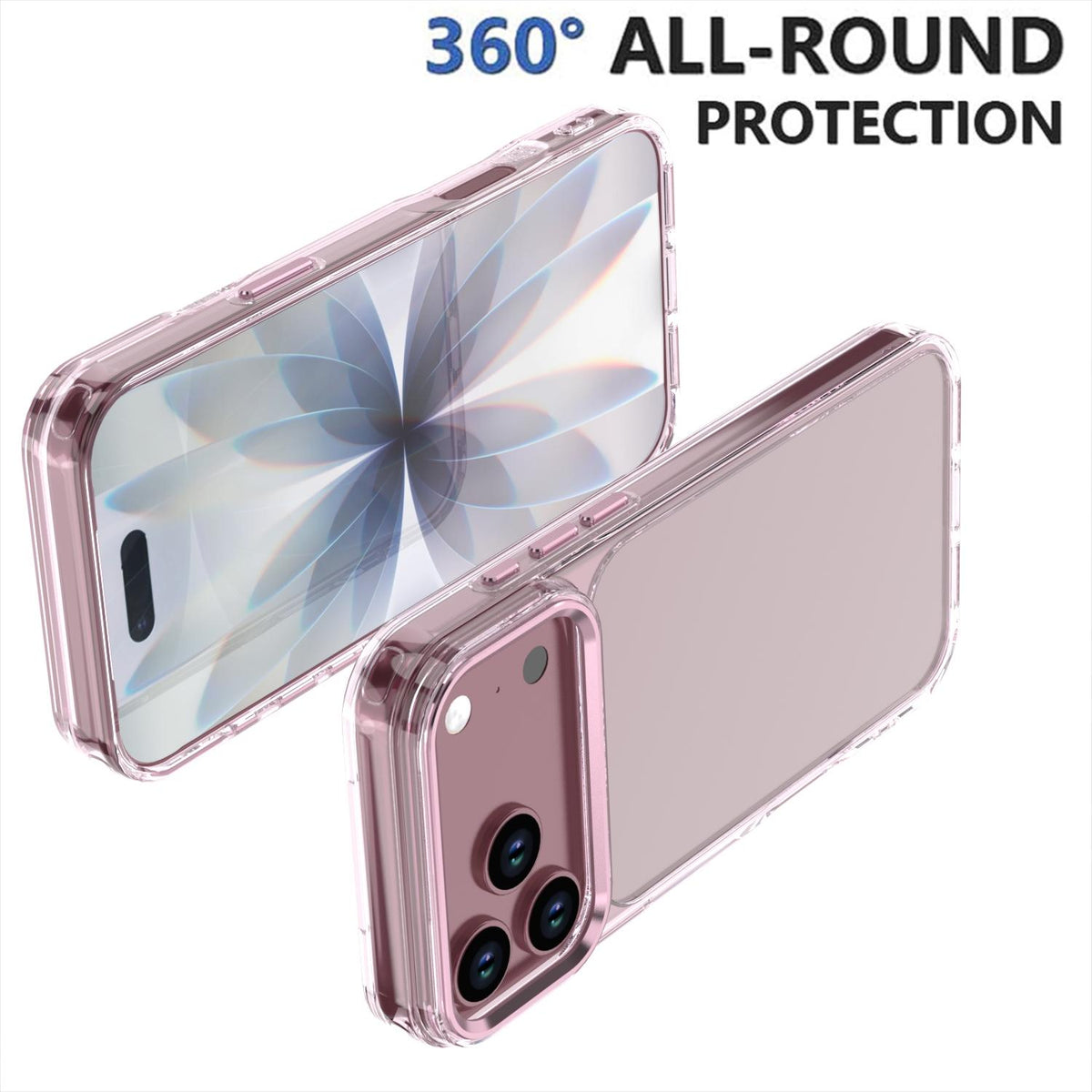 For iPhone 18 Pro Shine High Transparency Acrylic Phone Case - Pink - EDA010061702D