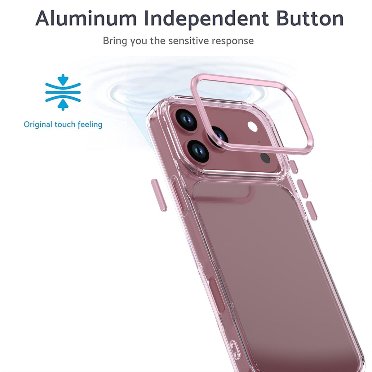 For iPhone 18 Pro Shine High Transparency Acrylic Phone Case - Pink - EDA010061702D