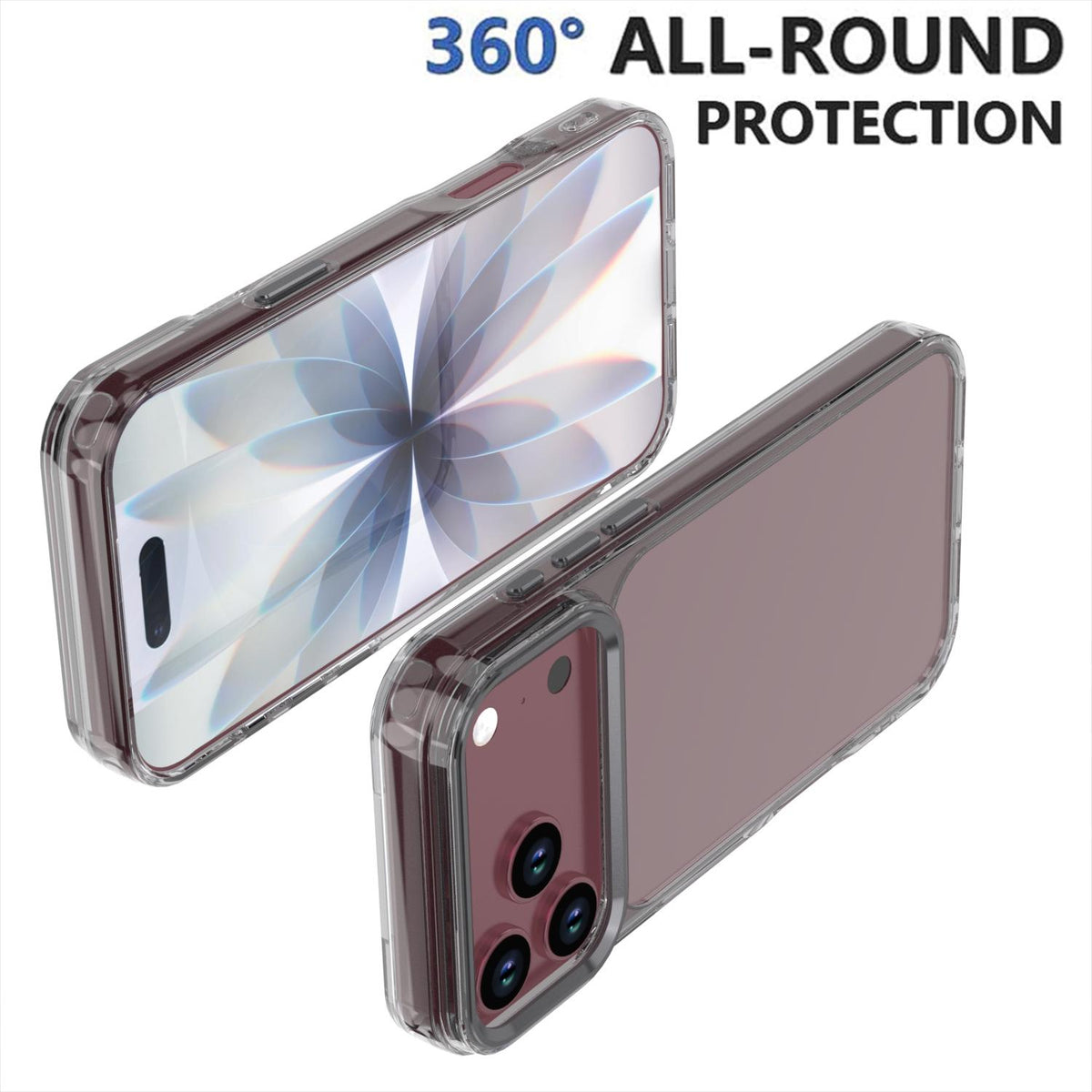 For iPhone 18 Pro Shine High Transparency Acrylic Phone Case - Black - EDA010061702E