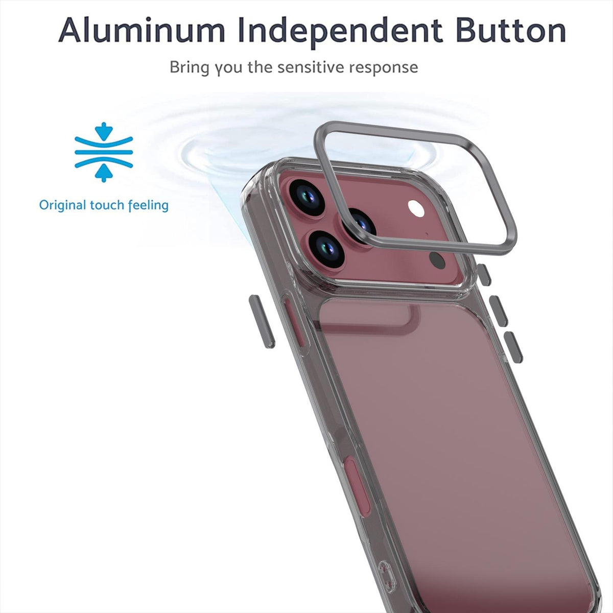 For iPhone 18 Pro Shine High Transparency Acrylic Phone Case - Black - EDA010061702E