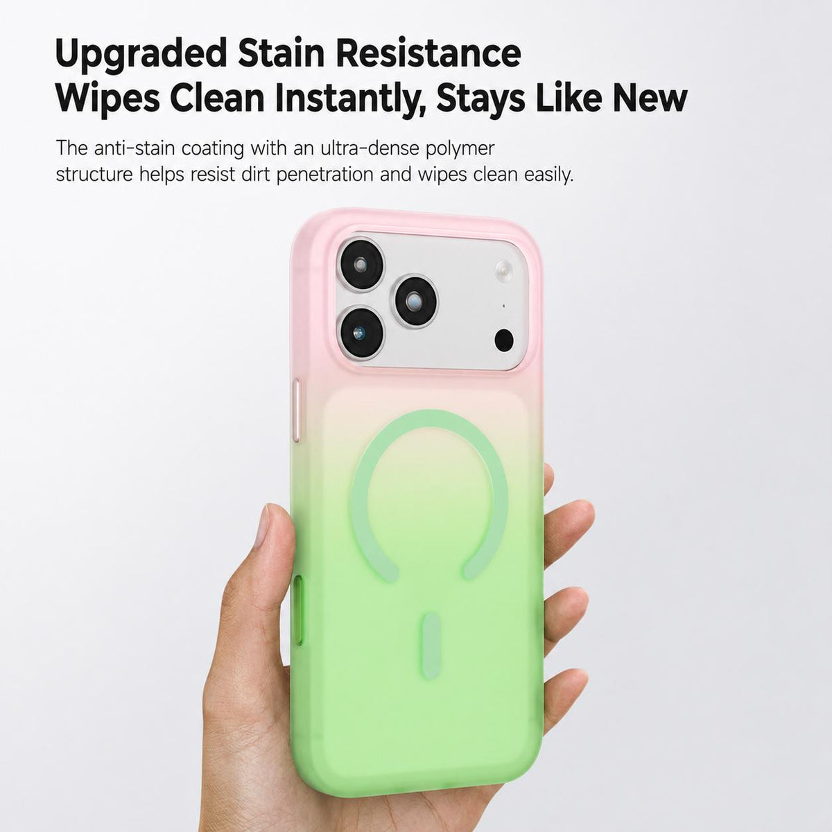For iPhone 17 Pro Twilight Gradient Magnetic Phone Case - Green Field - EDA010067501B
